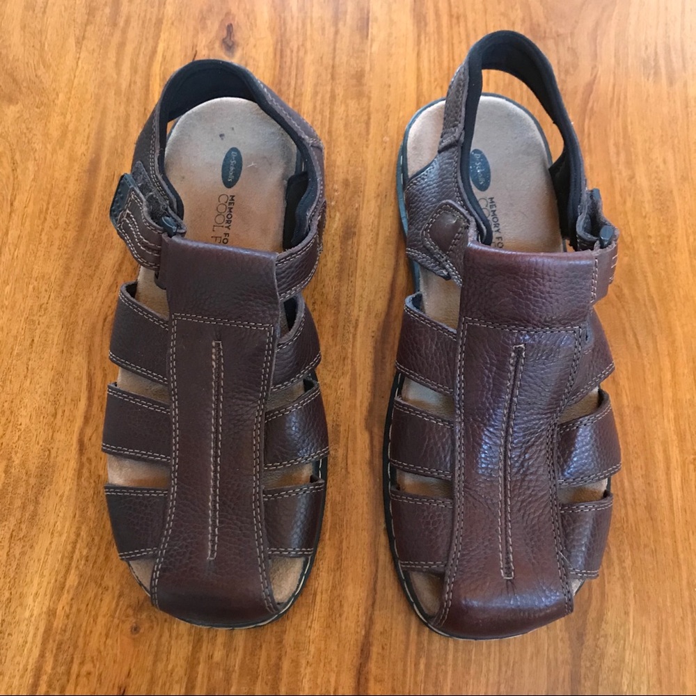 Dr Scholls Gaston Leather Fisherman Sandals 11M